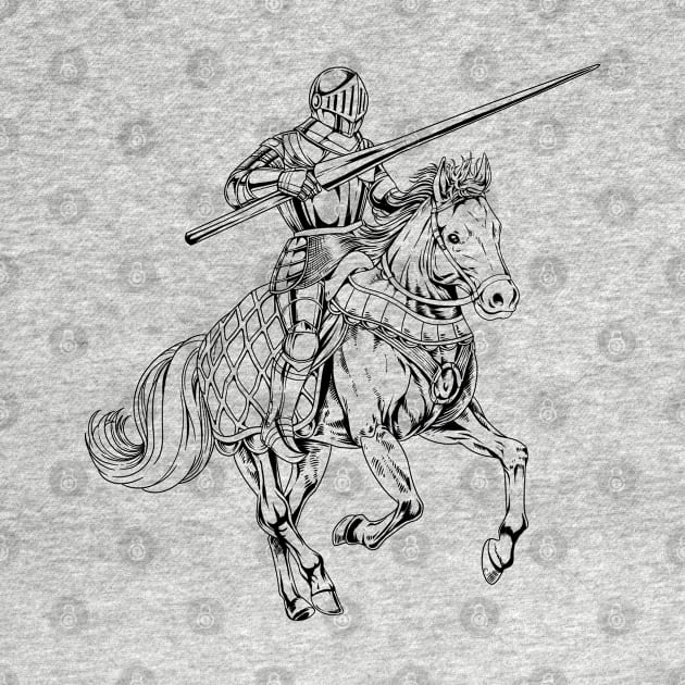 Medieval Knight on Horseback - Joust by Modern Medieval Design